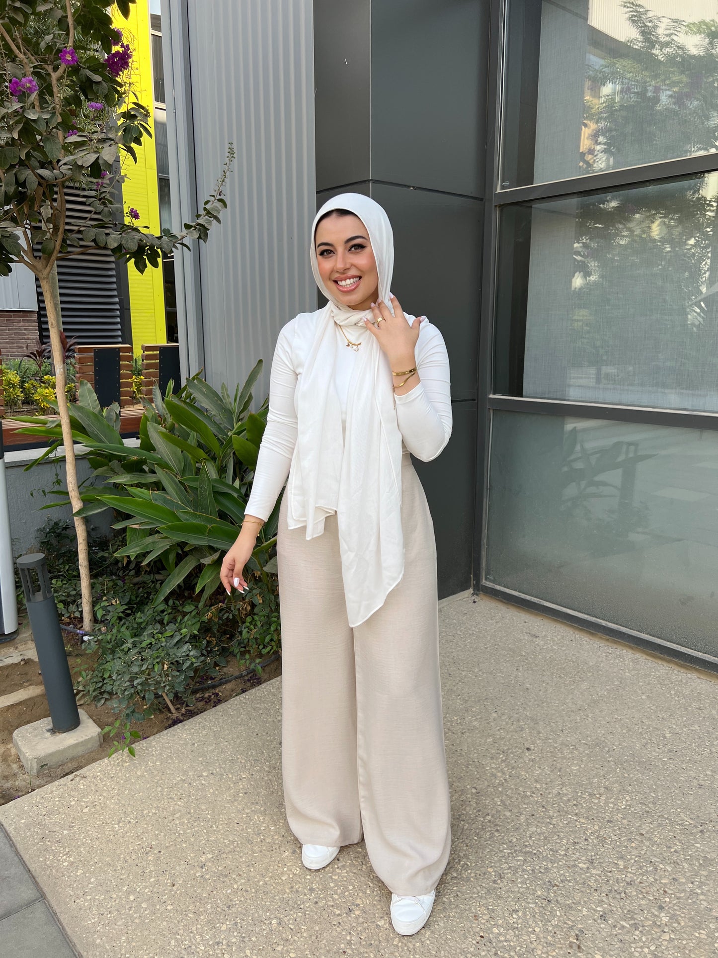 BEIGE LINEN PANTS
