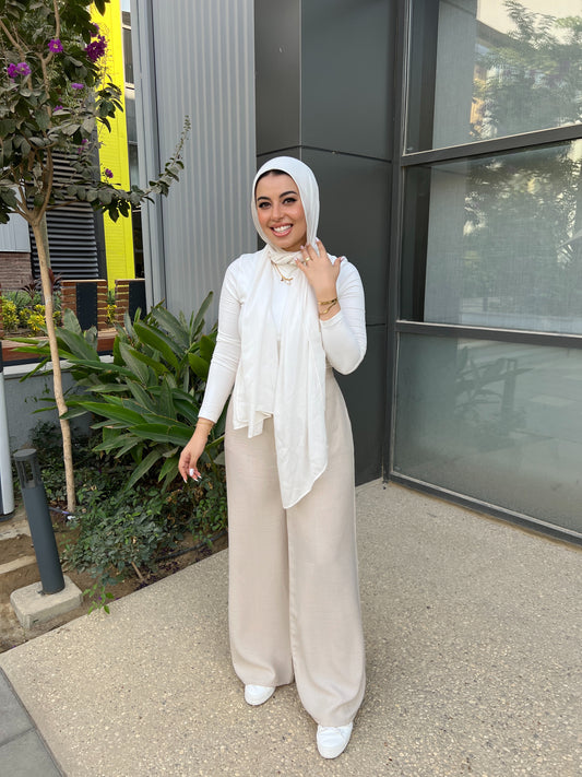 BEIGE LINEN PANTS