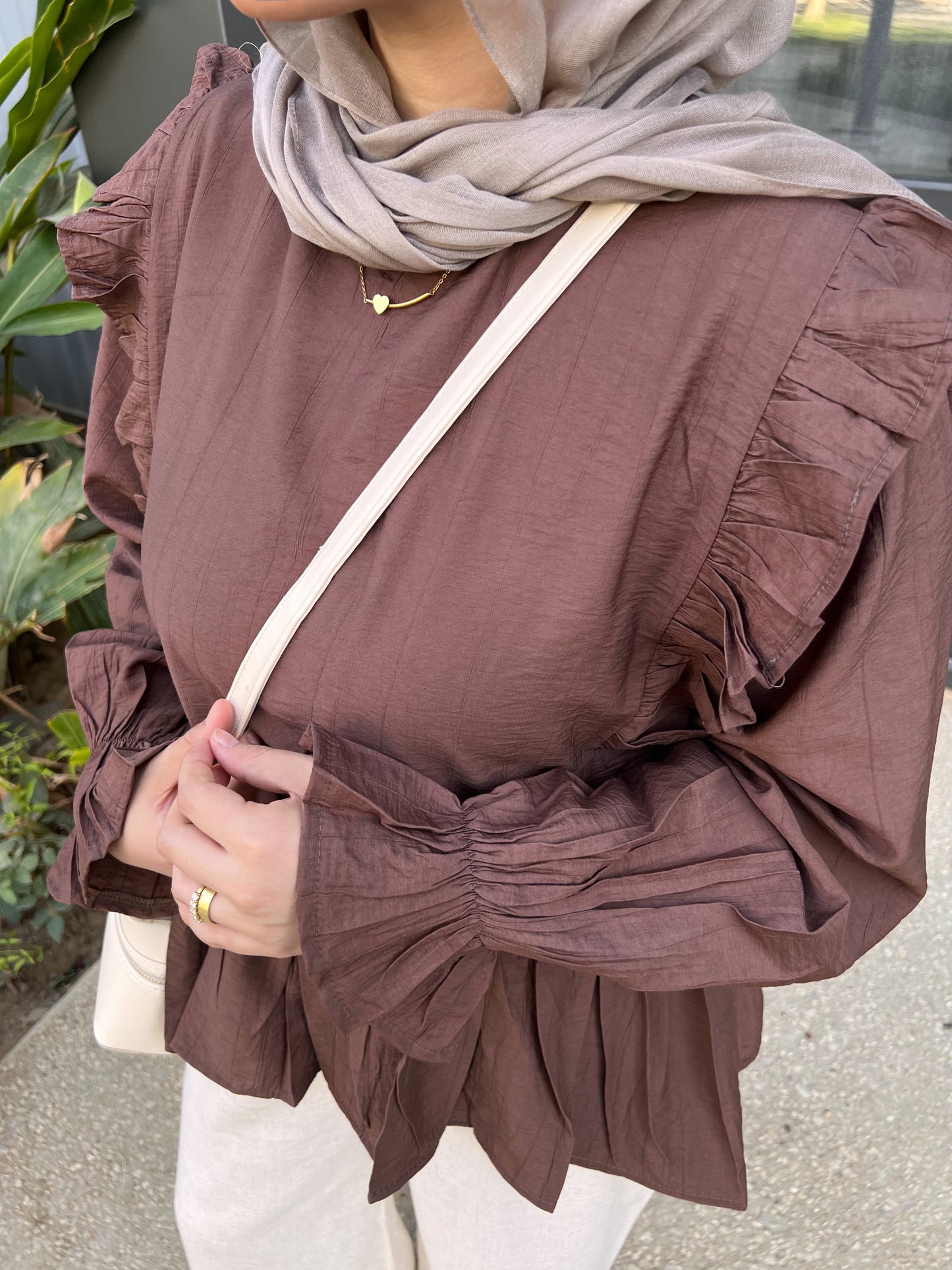 LILY BLOUSE COCOA BROWN