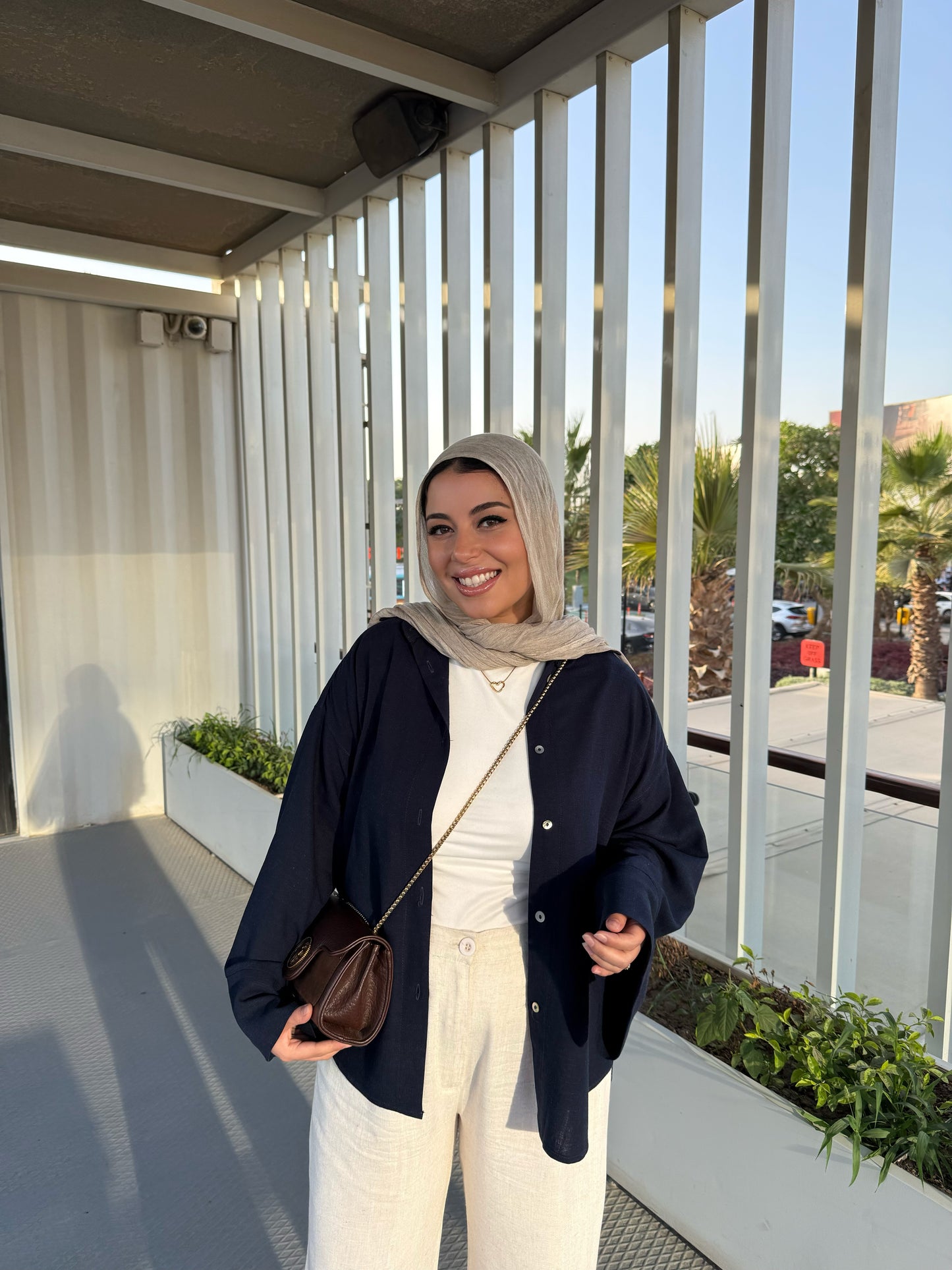 LINEN SHIRT IN NAVY BLUE