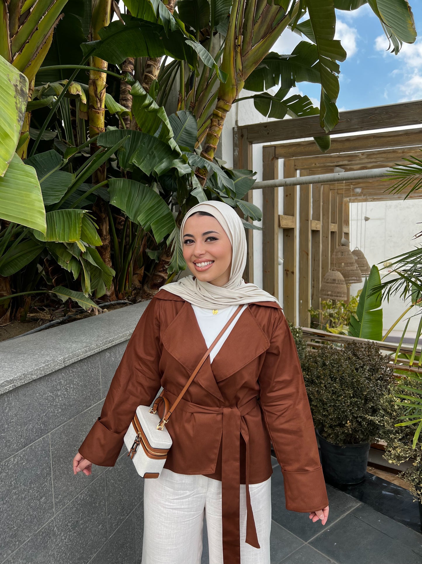 ZAHARI SUMMER JACKET BROWN
